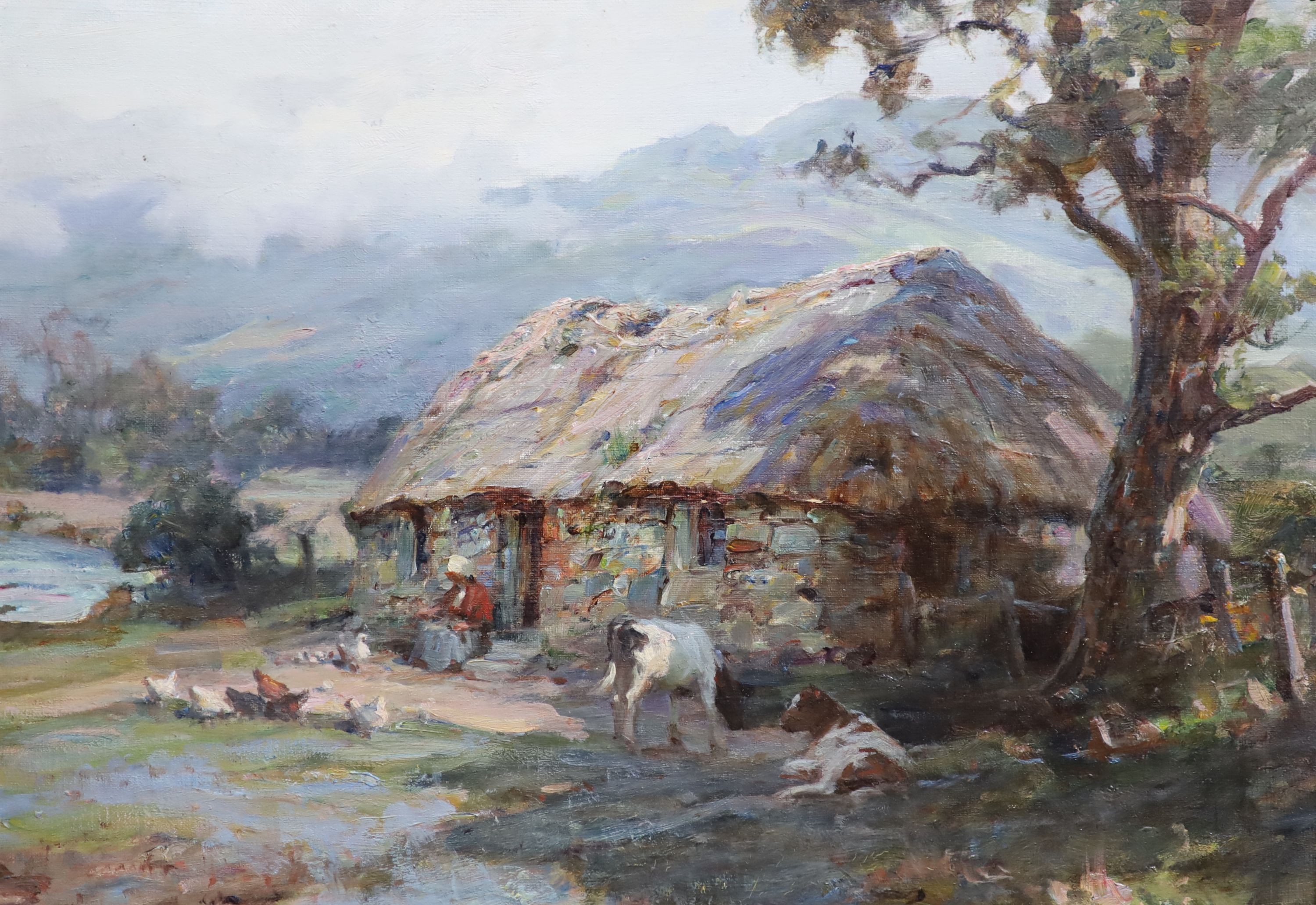 Wilhelm M Pratt (1854-), The Crofters Life, Oil on canvas, 40 x 50cm.